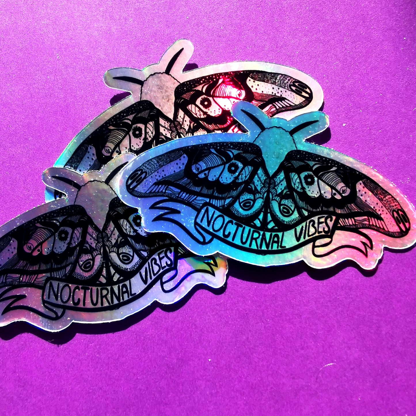 Nocturnal Vibes Moth sticker