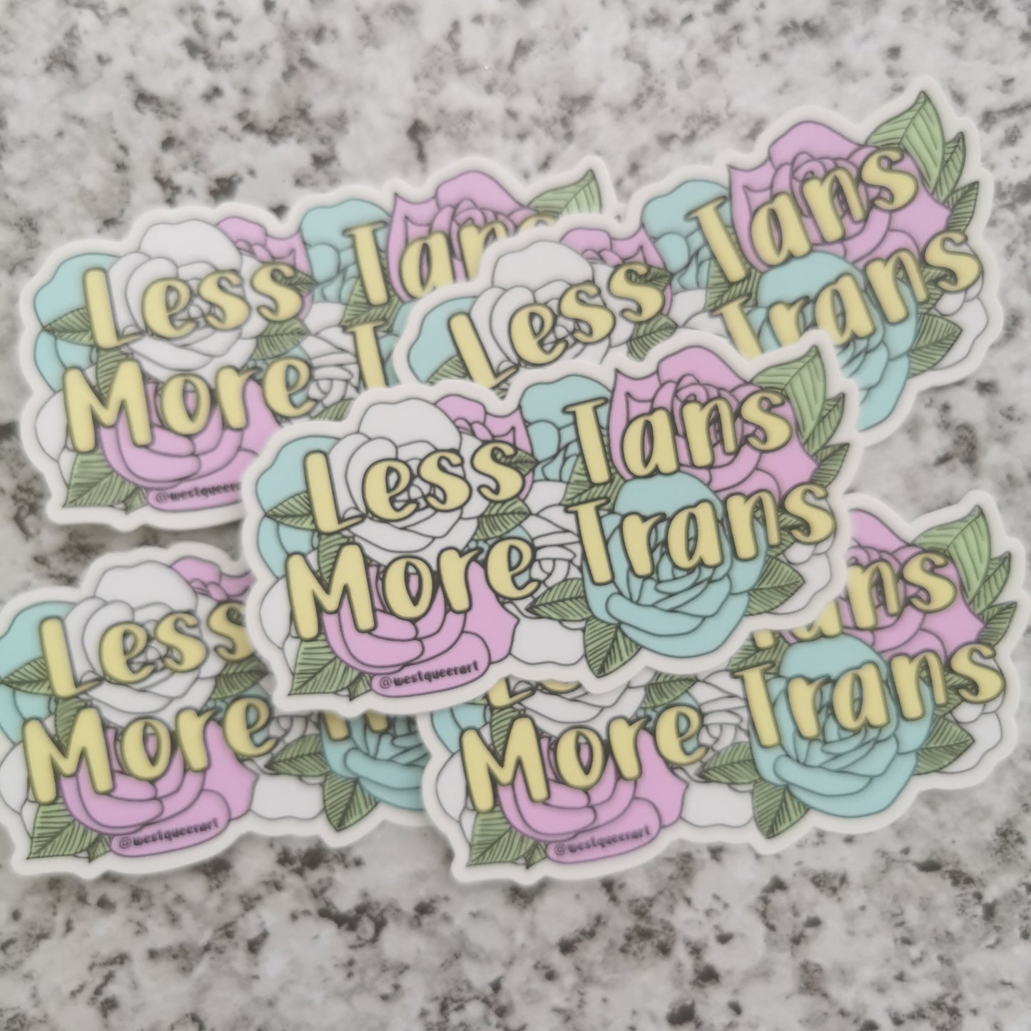 Less Tans More Trans - Sticker