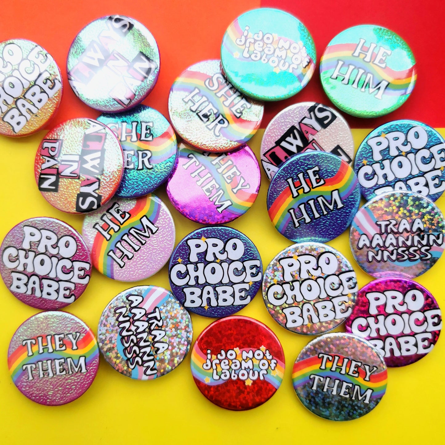 Glitter Badges - Assorted designs