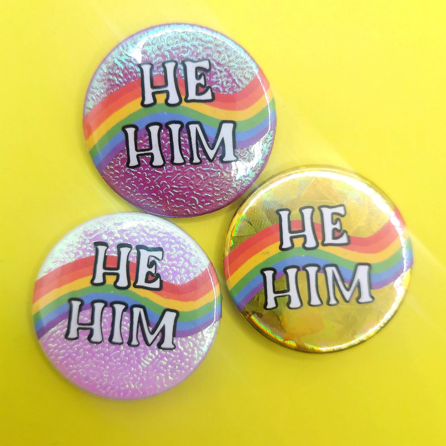 Glitter Badges - Pronouns