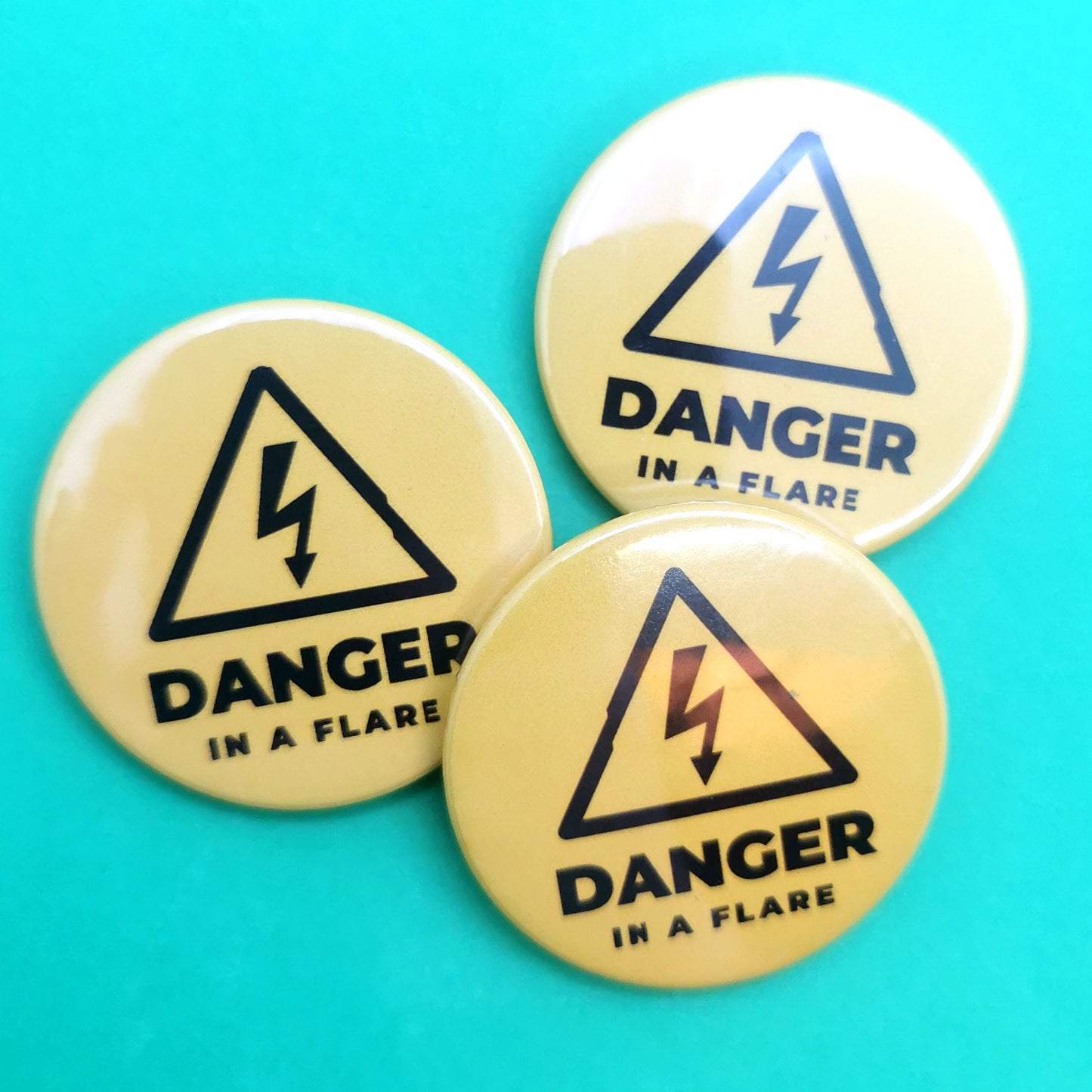 Danger! In a Flare badge