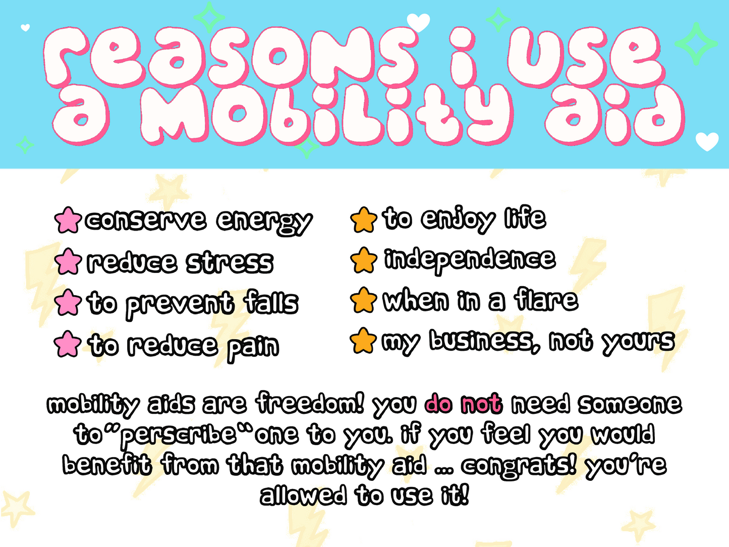 Mobility Aid Permission Card