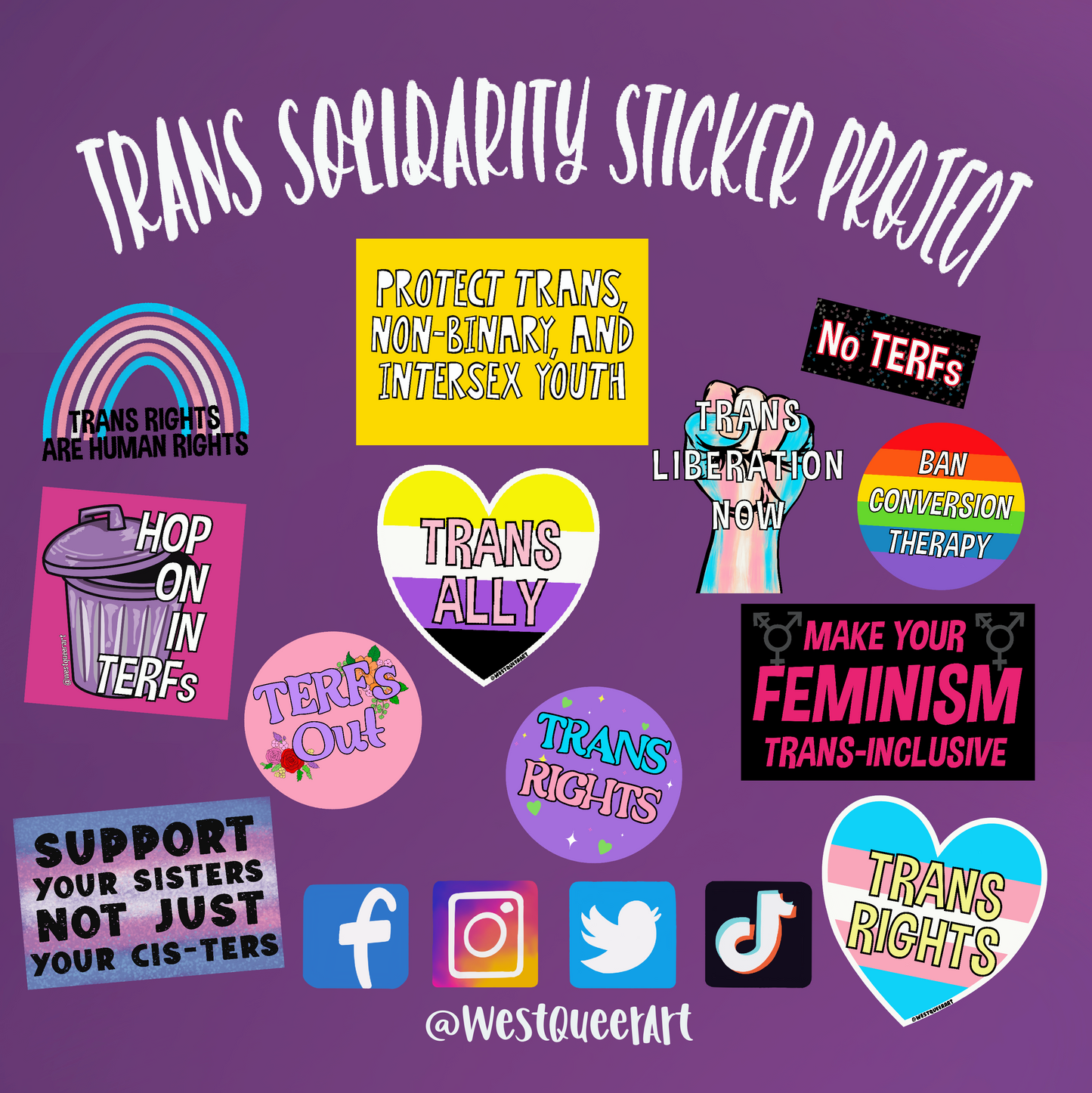 Trans Solidarity Sticker Pack