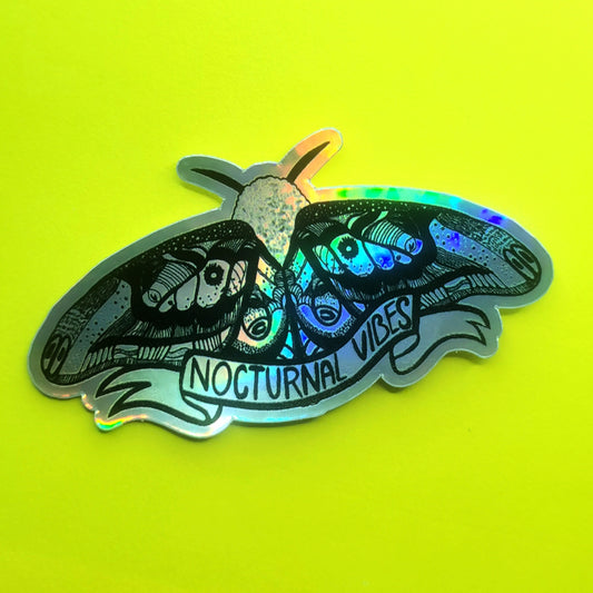 Nocturnal Vibes Moth sticker