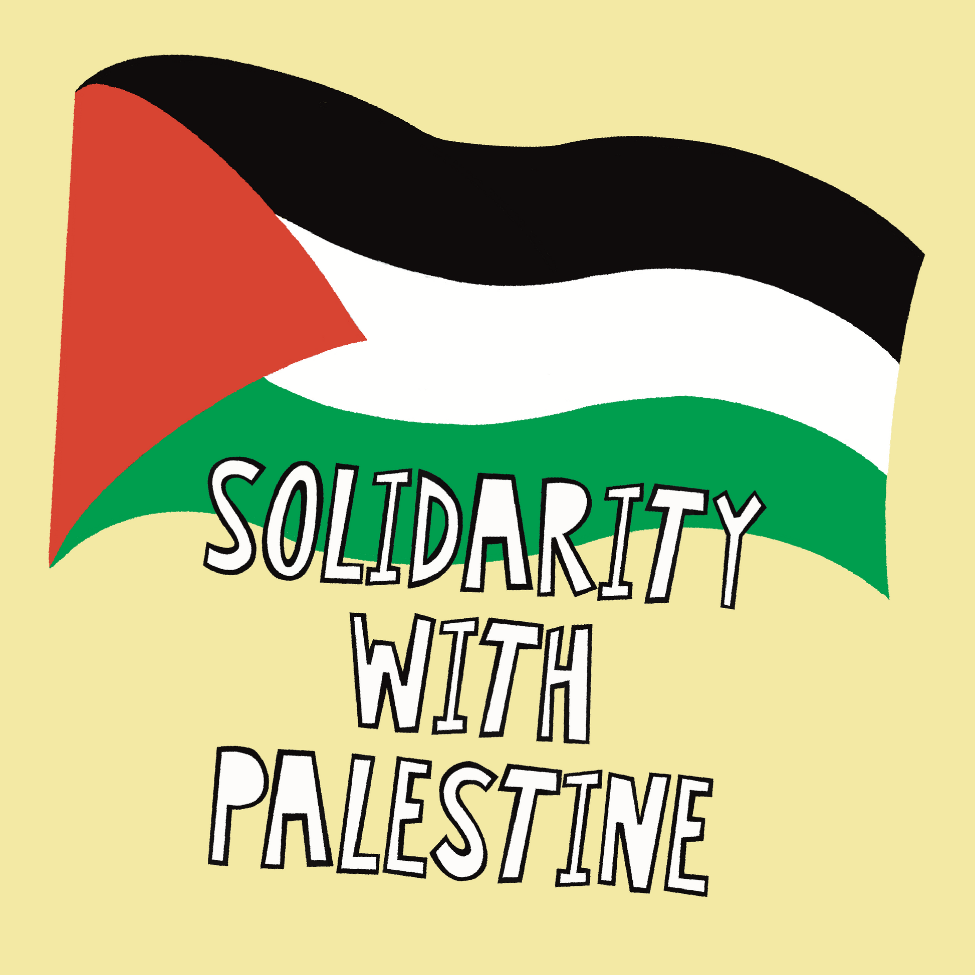 Collection of stickers about Palestine. Solidarity for Palestine